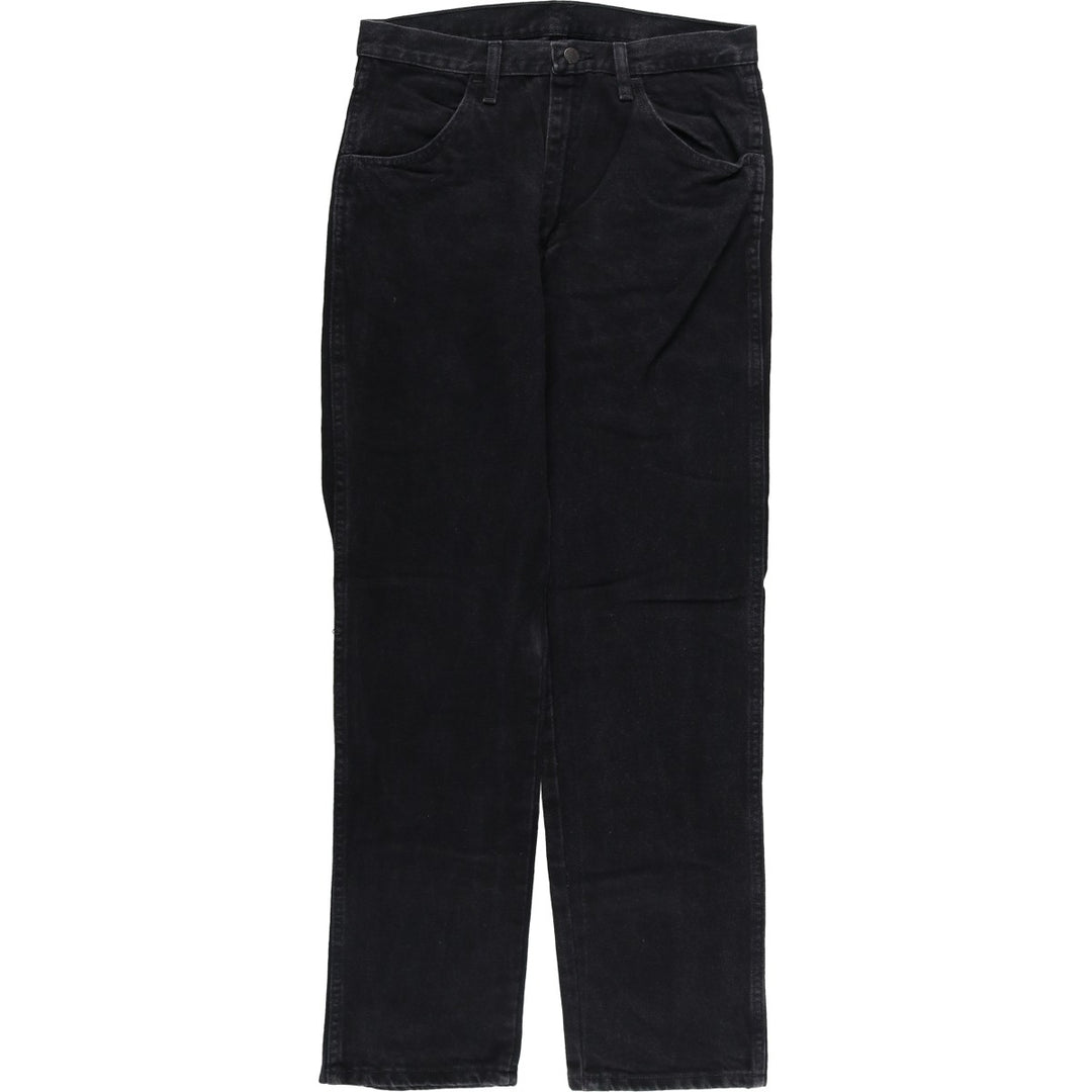 Rustler Black Denim Straight Denim Pants for Men, W32 equivalent cotton black type Vintage Second Hand