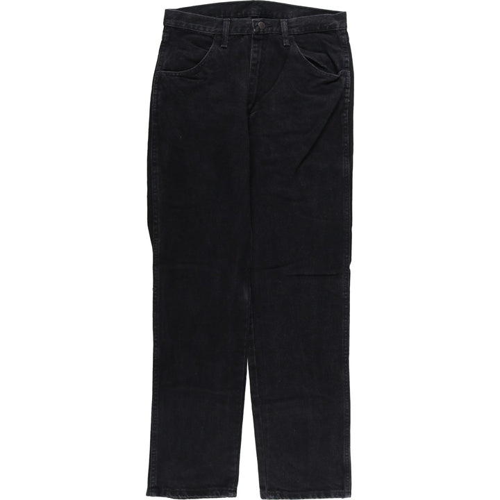 Rustler Black Denim Straight Denim Pants for Men, W32 equivalent cotton black type Vintage Second Hand