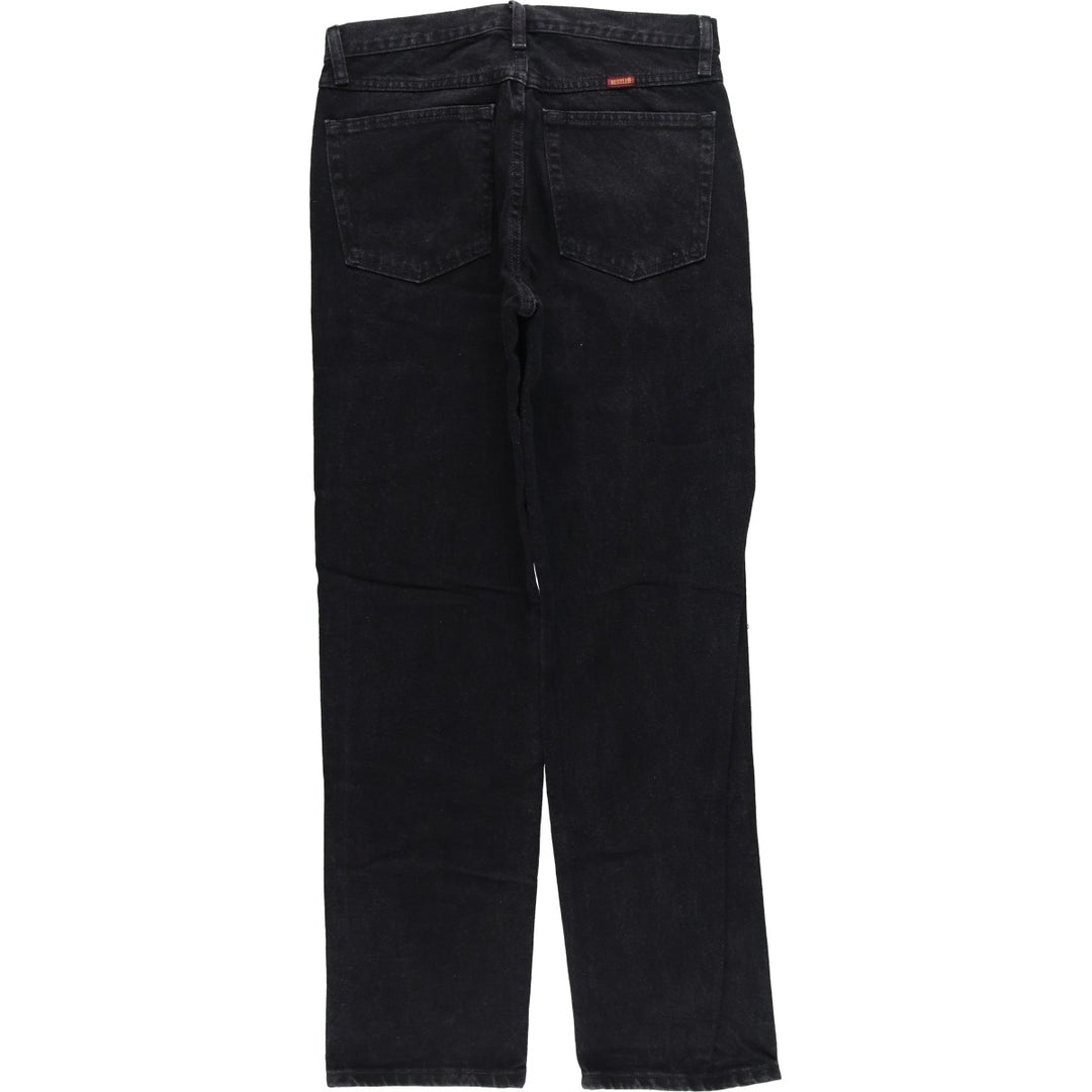 Rustler Black Denim Straight Denim Pants for Men, W32 equivalent cotton black type Vintage Second Hand