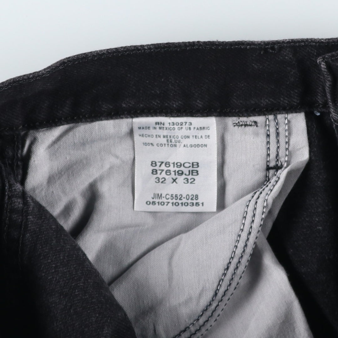 Rustler Black Denim Straight Denim Pants for Men, W32 equivalent cotton black type Vintage Second Hand