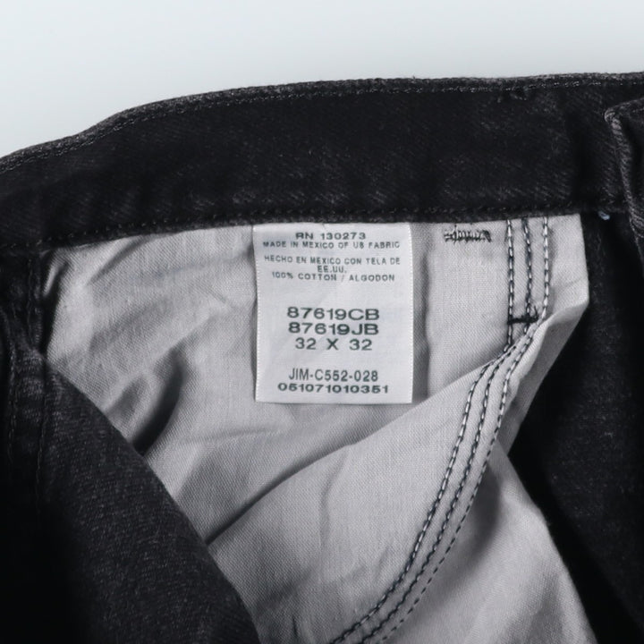 Rustler Black Denim Straight Denim Pants for Men, W32 equivalent cotton black type Vintage Second Hand