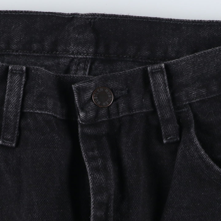 Rustler Black Denim Straight Denim Pants for Men, W32 equivalent cotton black type Vintage Second Hand