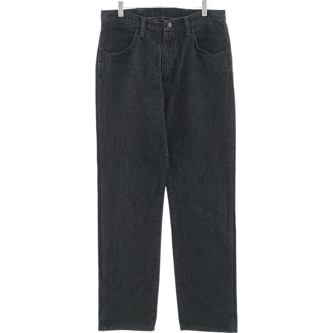 Rustler Black Denim Straight Denim Pants for Men, W33 equivalent cotton black type Vintage Second Hand