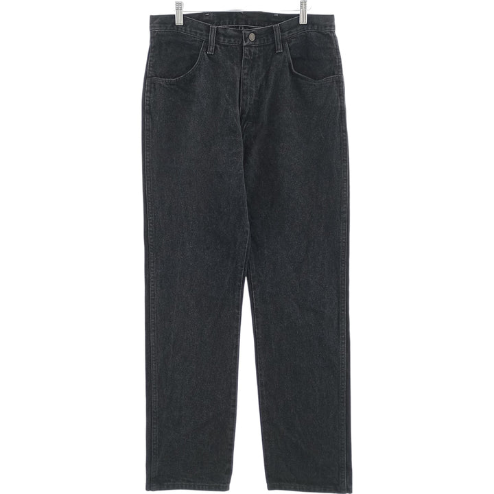 Rustler Black Denim Straight Denim Pants for Men, W33 equivalent cotton black type Vintage Second Hand
