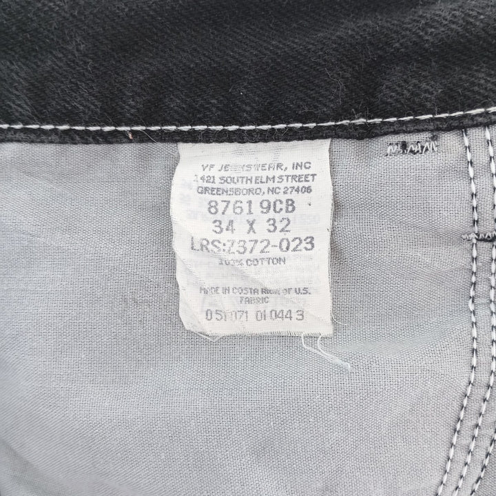 Rustler Black Denim Straight Denim Pants for Men, W33 equivalent cotton black type Vintage Second Hand