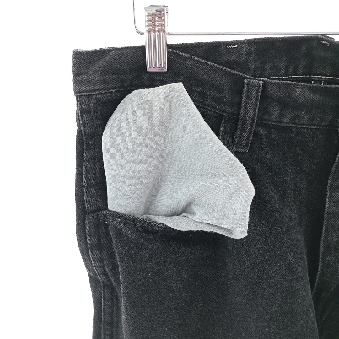 Rustler Black Denim Straight Denim Pants for Men, W33 equivalent cotton black type Vintage Second Hand