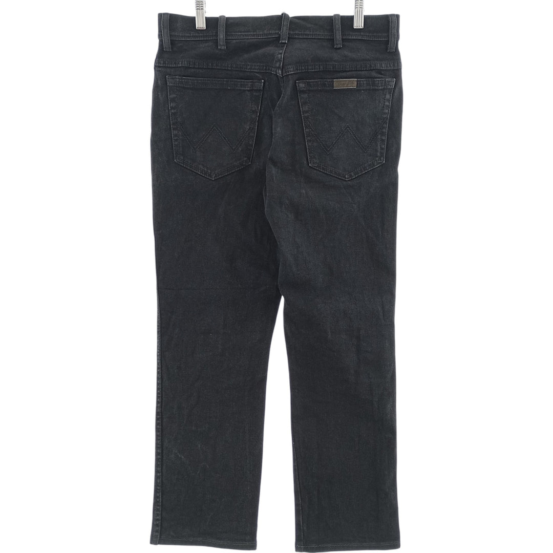 Wrangler Regular Fit Black Denim Straight Leg Denim Pants, Men's Size W32 cotton black type Vintage Second Hand