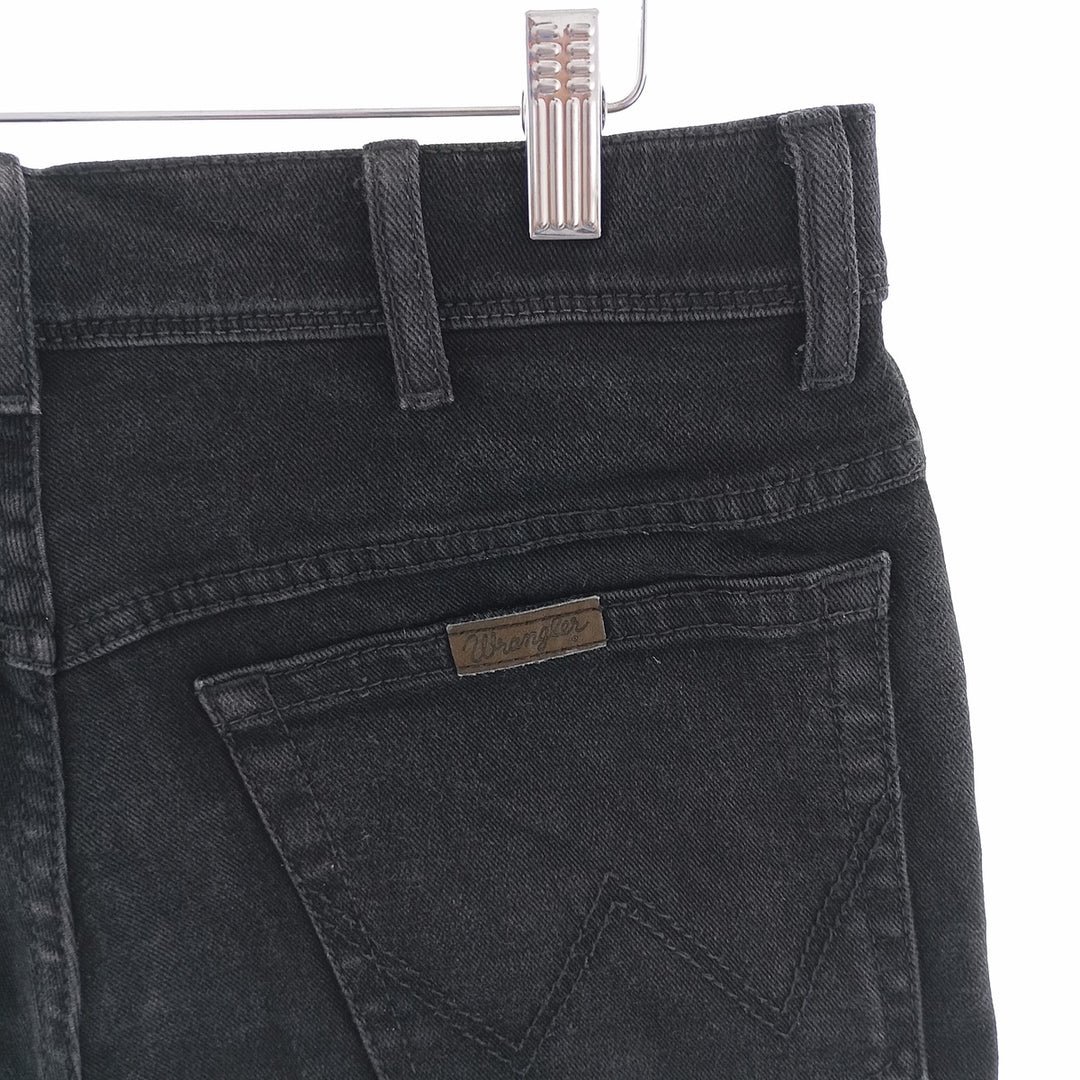 Wrangler Regular Fit Black Denim Straight Leg Denim Pants, Men's Size W32 cotton black type Vintage Second Hand