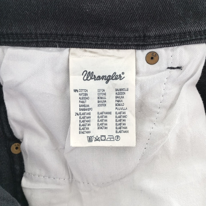 Wrangler Regular Fit Black Denim Straight Leg Denim Pants, Men's Size W32 cotton black type Vintage Second Hand