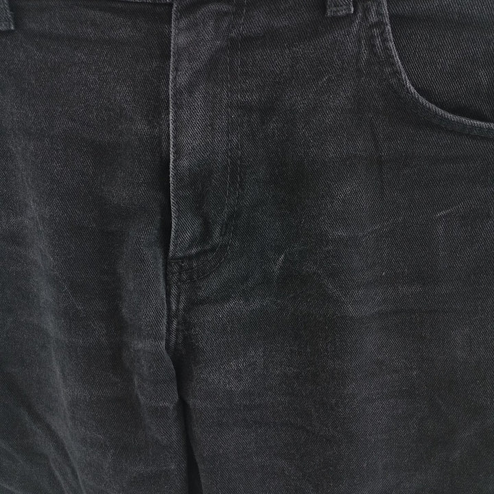 Wrangler Regular Fit Black Denim Straight Leg Denim Pants, Men's Size W32 cotton black type Vintage Second Hand