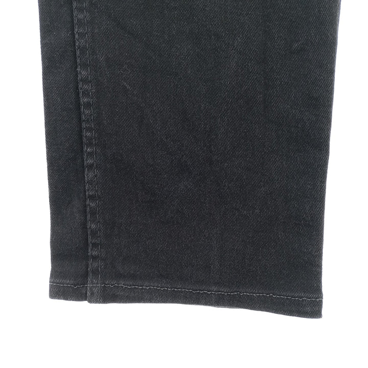Wrangler Regular Fit Black Denim Straight Leg Denim Pants, Men's Size W32 cotton black type Vintage Second Hand