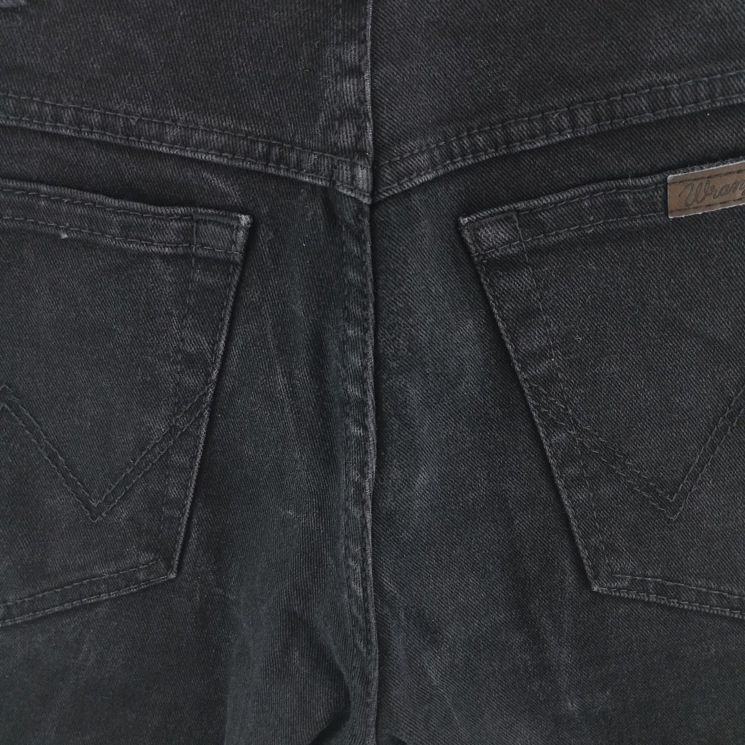 Wrangler Regular Fit Black Denim Straight Leg Denim Pants, Men's Size W32 cotton black type Vintage Second Hand