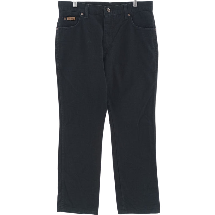 Wrangler Texas Men's Black Denim Straight Leg Denim Pants, Size W34 cotton black type Vintage Second Hand