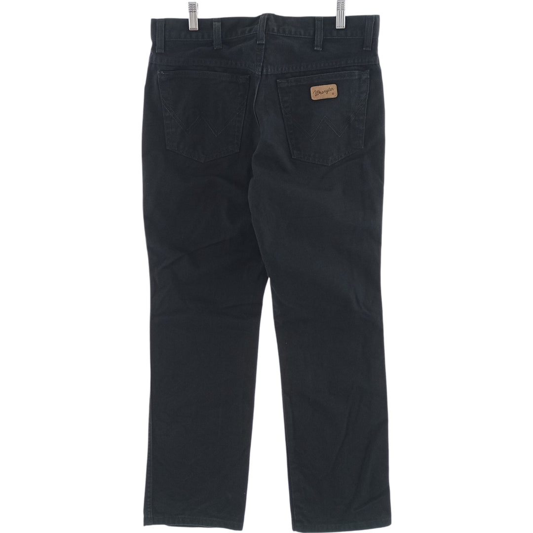 Wrangler Texas Men's Black Denim Straight Leg Denim Pants, Size W34 cotton black type Vintage Second Hand