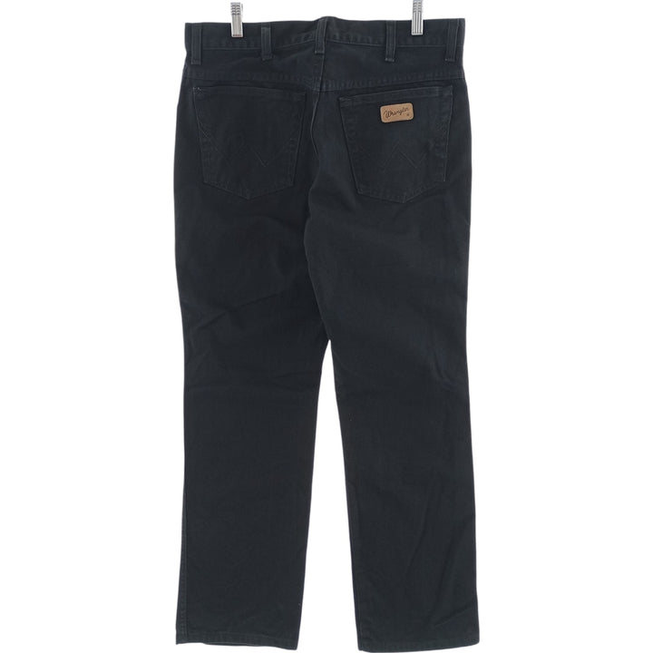 Wrangler Texas Men's Black Denim Straight Leg Denim Pants, Size W34 cotton black type Vintage Second Hand