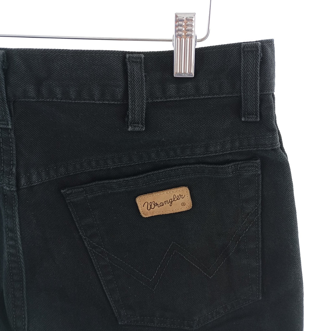 Wrangler Texas Men's Black Denim Straight Leg Denim Pants, Size W34 cotton black type Vintage Second Hand