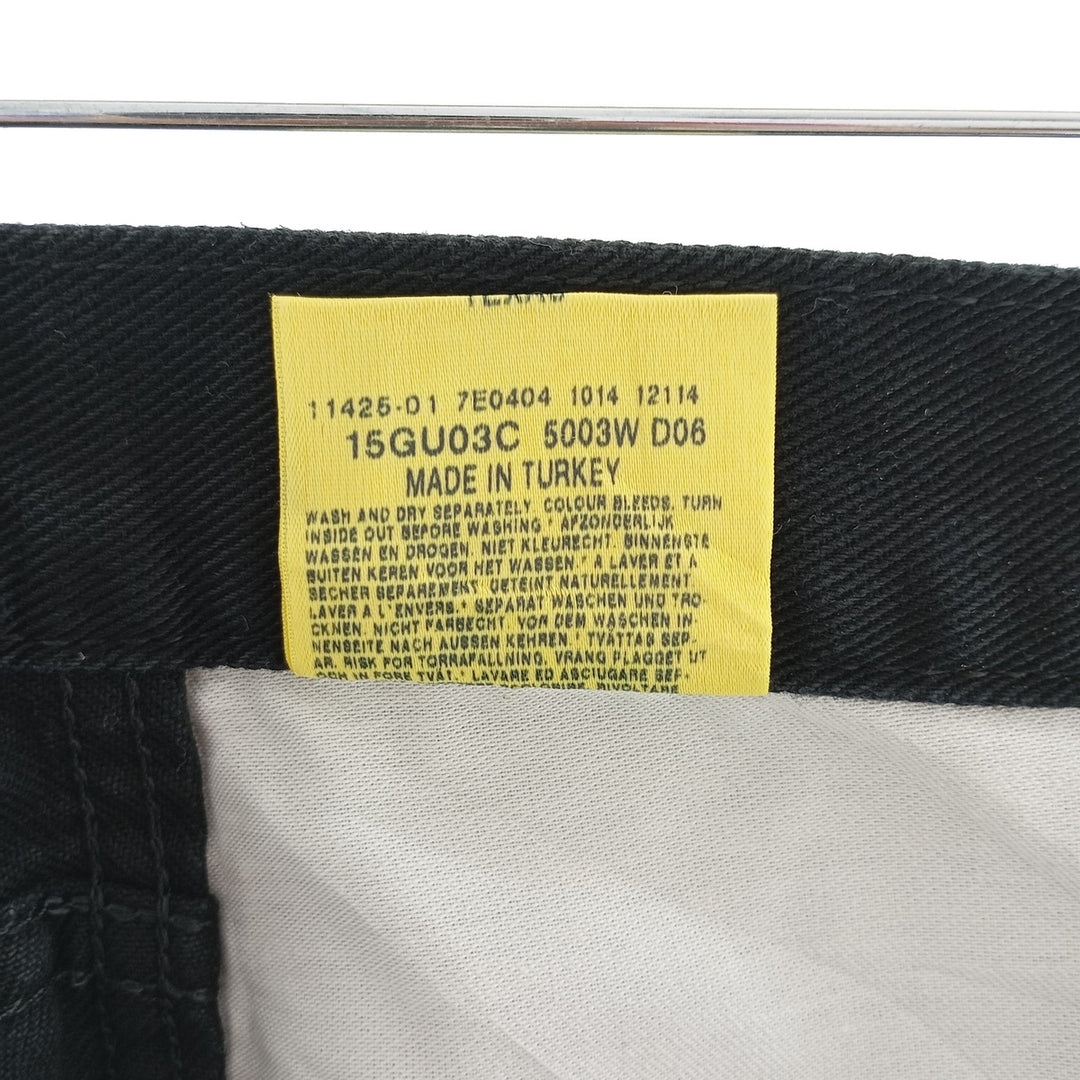Wrangler Texas Men's Black Denim Straight Leg Denim Pants, Size W34 cotton black type Vintage Second Hand