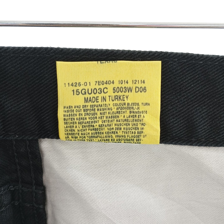 Wrangler Texas Men's Black Denim Straight Leg Denim Pants, Size W34 cotton black type Vintage Second Hand