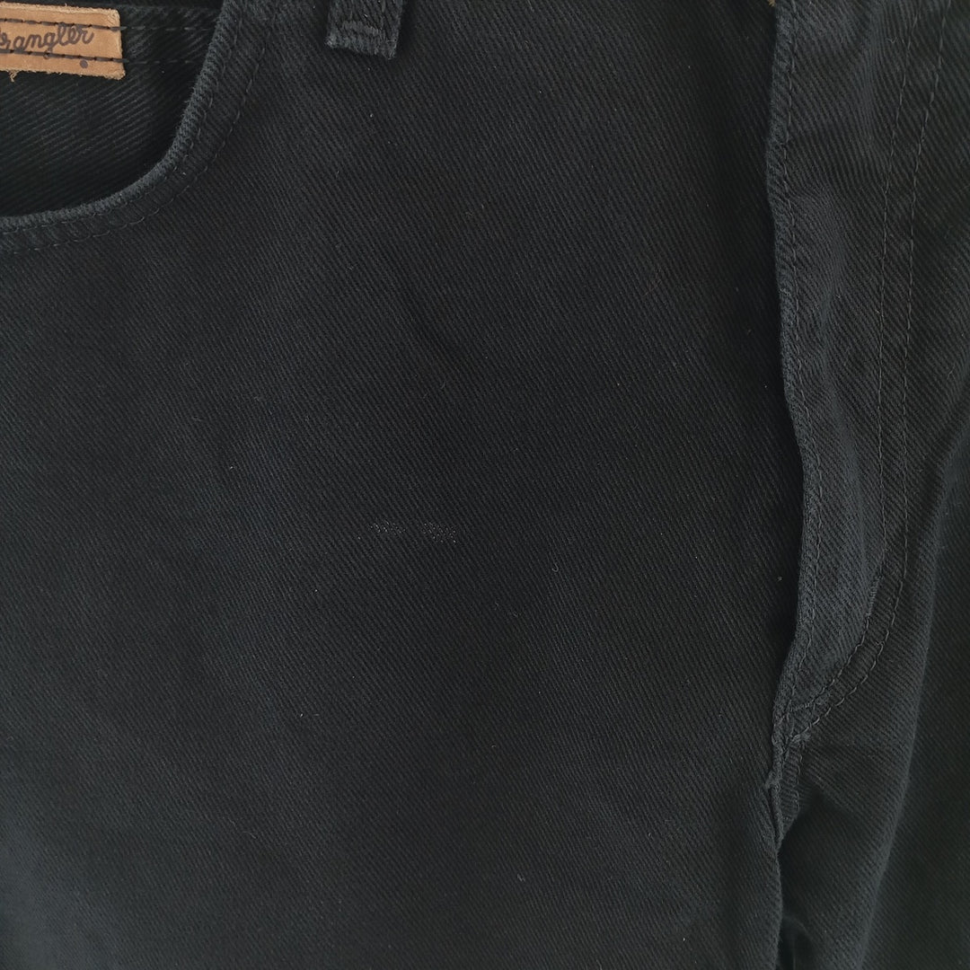 Wrangler Texas Men's Black Denim Straight Leg Denim Pants, Size W34 cotton black type Vintage Second Hand