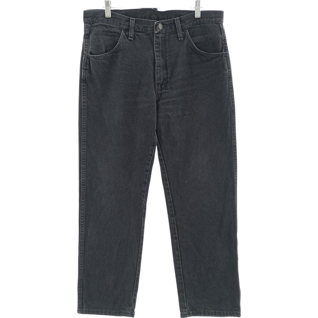 Rustler Black Denim Straight Denim Pants for Men, W34 equivalent cotton black type Vintage Second Hand