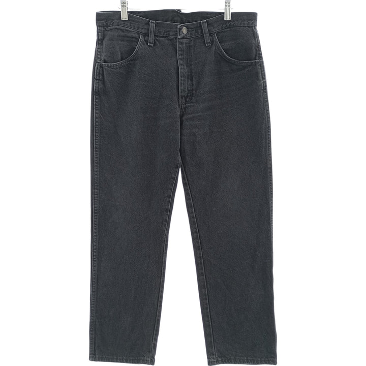 Rustler Black Denim Straight Denim Pants for Men, W34 equivalent cotton black type Vintage Second Hand