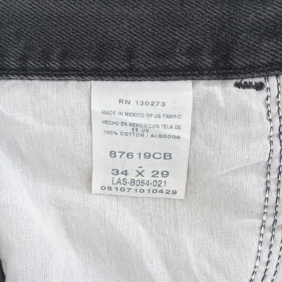 Rustler Black Denim Straight Denim Pants for Men, W34 equivalent cotton black type Vintage Second Hand