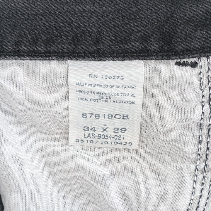 Rustler Black Denim Straight Denim Pants for Men, W34 equivalent cotton black type Vintage Second Hand