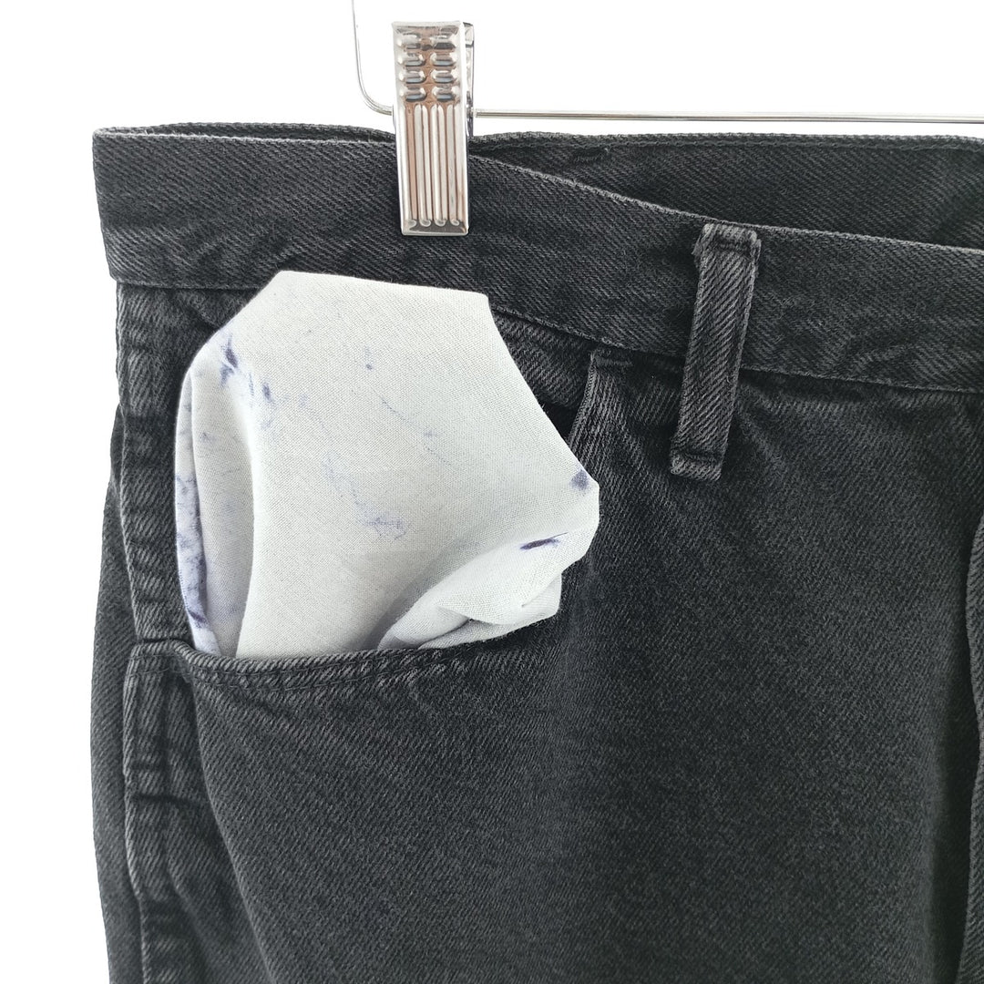 Rustler Black Denim Straight Denim Pants for Men, W34 equivalent cotton black type Vintage Second Hand