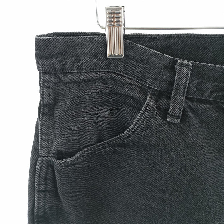Rustler Black Denim Straight Denim Pants for Men, W34 equivalent cotton black type Vintage Second Hand