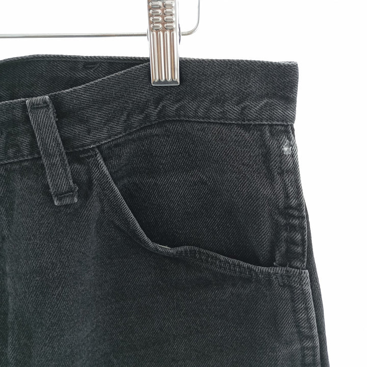 Rustler Black Denim Straight Denim Pants for Men, W34 equivalent cotton black type Vintage Second Hand