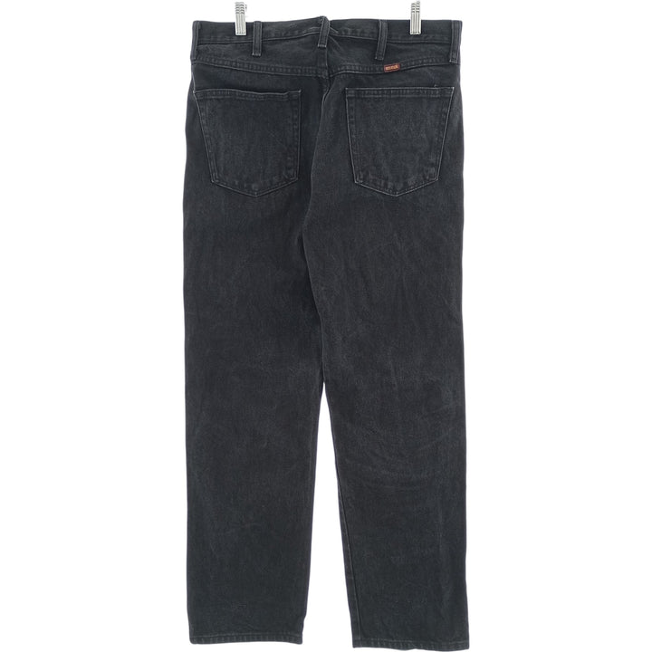 Rustler Black Denim Tapered Denim Pants, Men's Size 34 cotton black type Vintage Second Hand