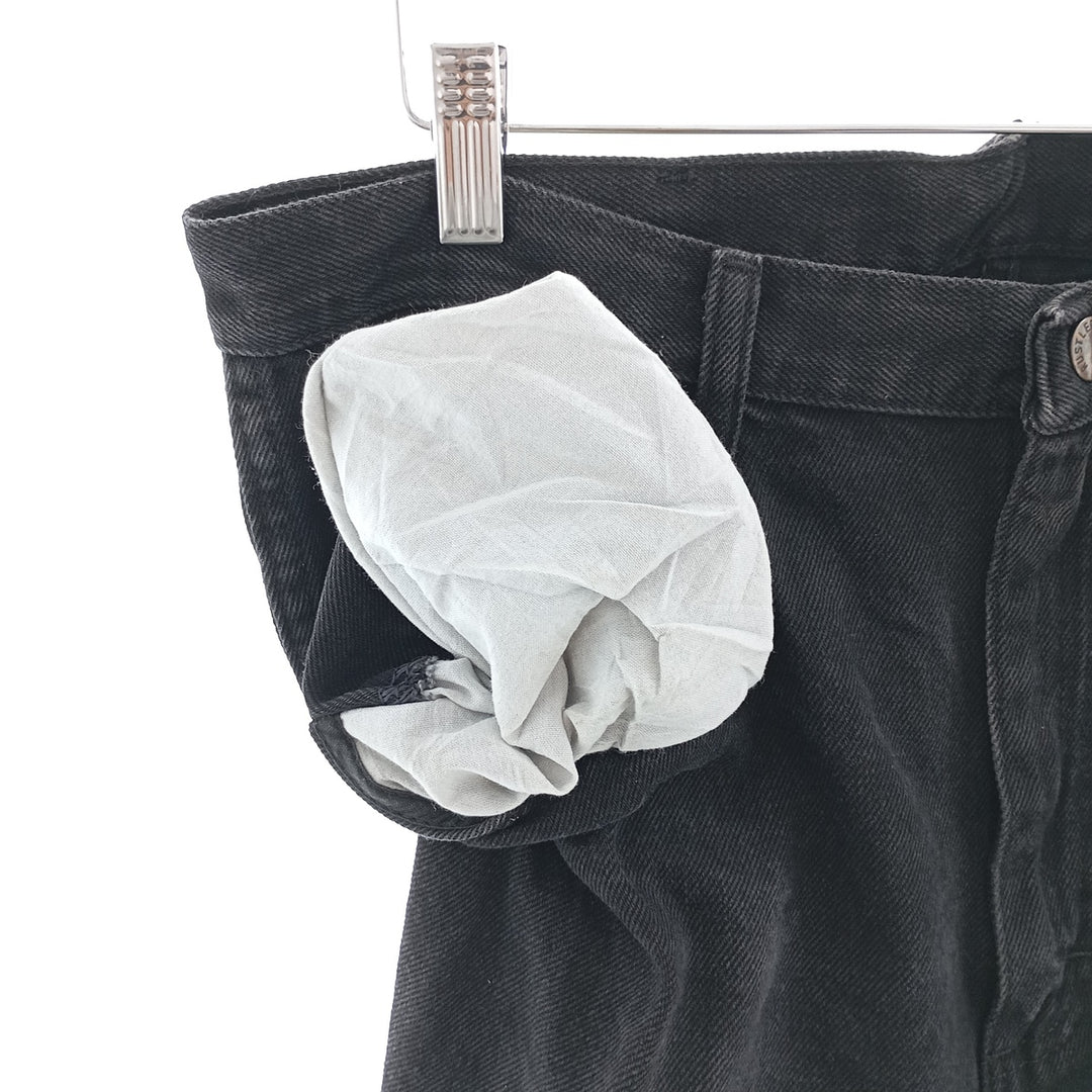 Rustler Black Denim Tapered Denim Pants, Men's Size 34 cotton black type Vintage Second Hand