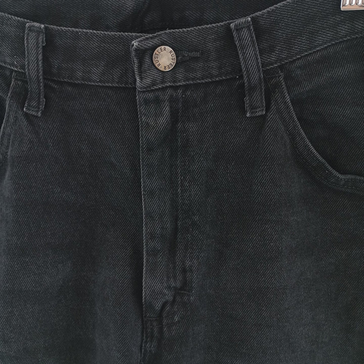 Rustler Black Denim Tapered Denim Pants, Men's Size 34 cotton black type Vintage Second Hand