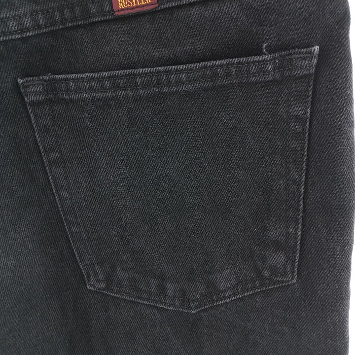 Rustler Black Denim Tapered Denim Pants, Men's Size 34 cotton black type Vintage Second Hand