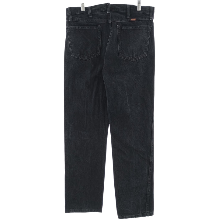 Rustler Black Denim Straight Denim Pants for Men, W34 equivalent cotton black type Vintage Second Hand