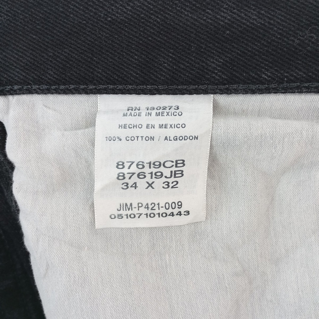 Rustler Black Denim Straight Denim Pants for Men, W34 equivalent cotton black type Vintage Second Hand