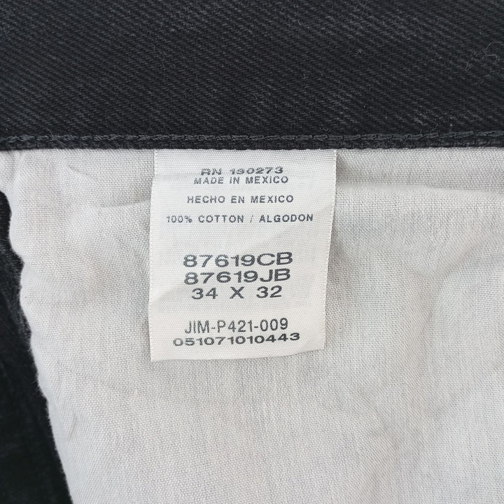 Rustler Black Denim Straight Denim Pants for Men, W34 equivalent cotton black type Vintage Second Hand