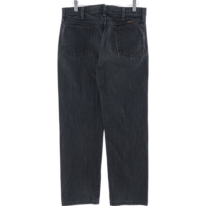 Rustler Black Denim Straight Denim Pants for Men, W31 equivalent unclear black type Vintage Second Hand