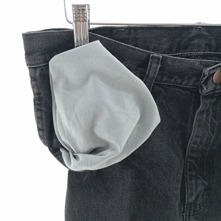 Rustler Black Denim Straight Denim Pants for Men, W31 equivalent unclear black type Vintage Second Hand