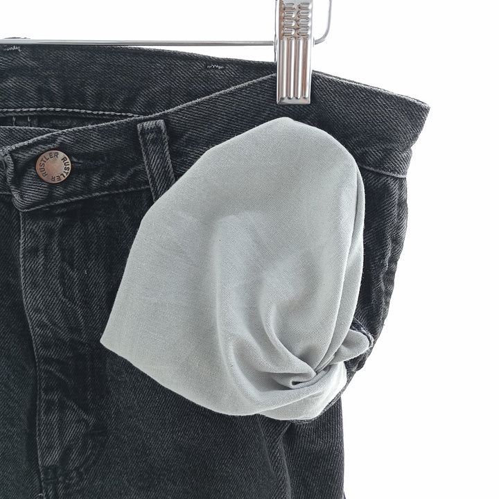 Rustler Black Denim Straight Denim Pants for Men, W31 equivalent unclear black type Vintage Second Hand