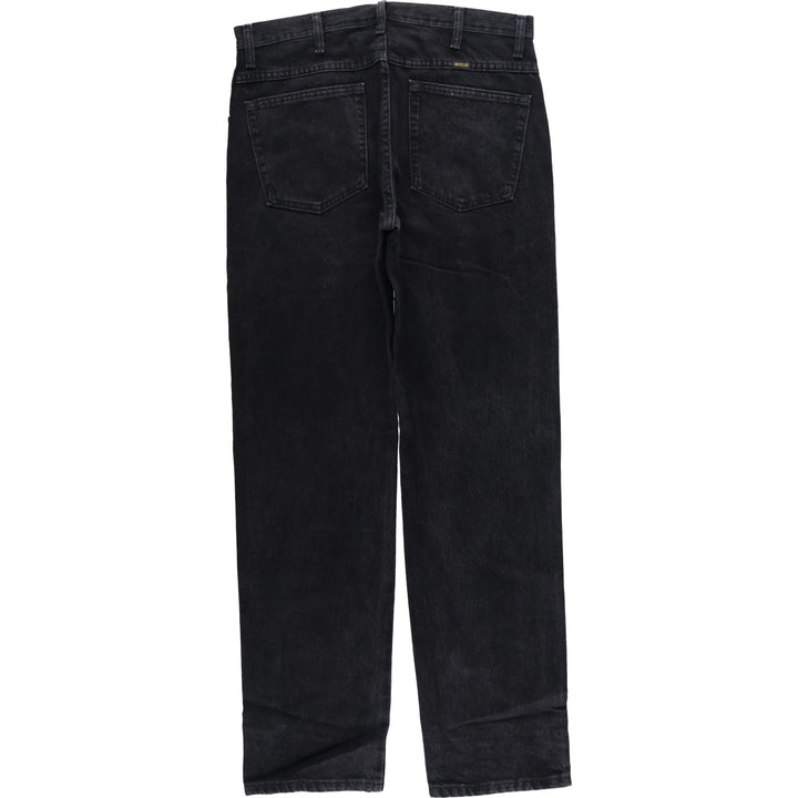 Rustler Black Denim Straight Denim Pants for Men, W34 equivalent cotton black type Vintage Second Hand