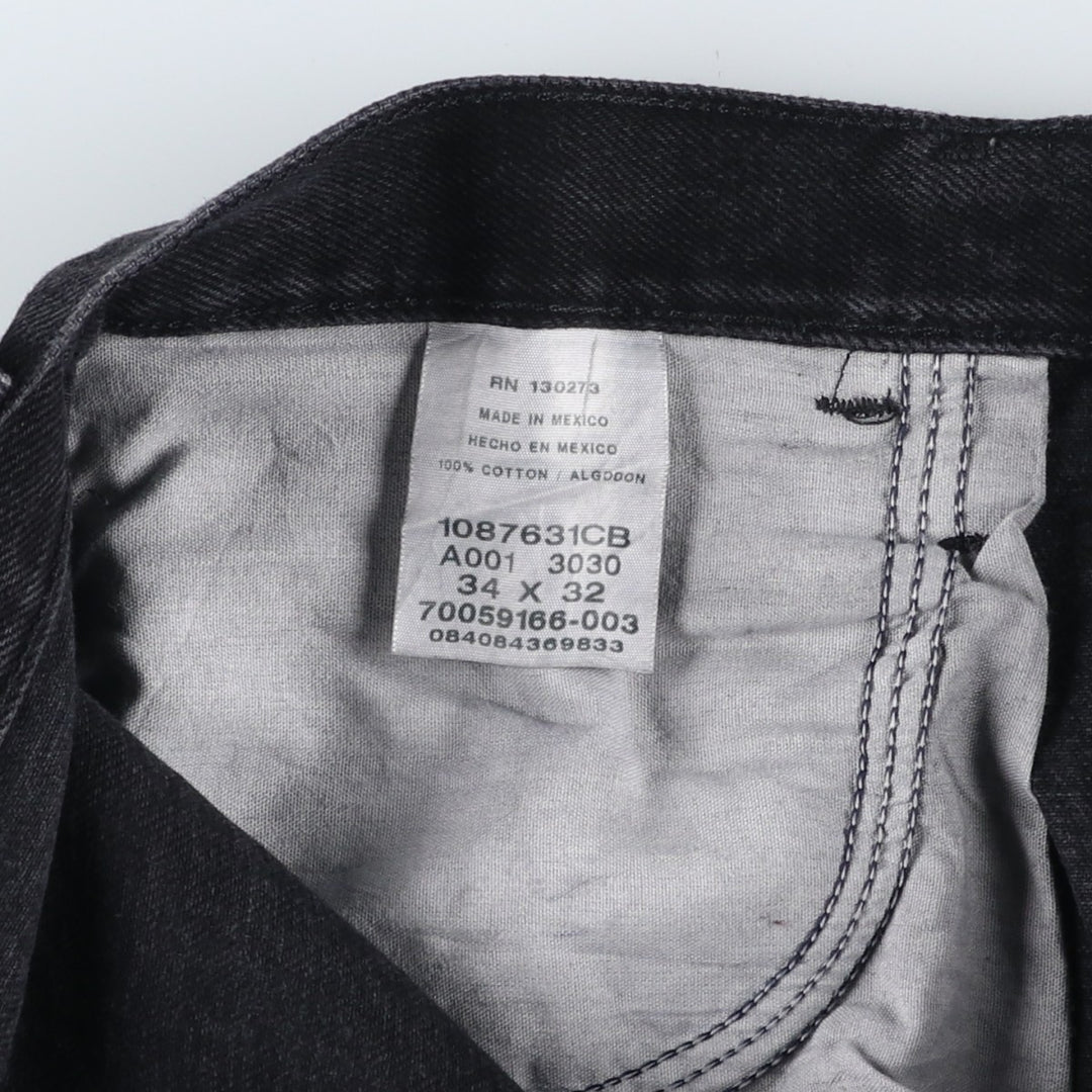 Rustler Black Denim Straight Denim Pants for Men, W34 equivalent cotton black type Vintage Second Hand