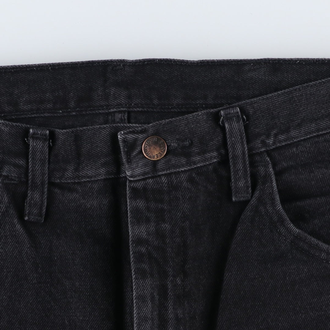 Rustler Black Denim Straight Denim Pants for Men, W34 equivalent cotton black type Vintage Second Hand