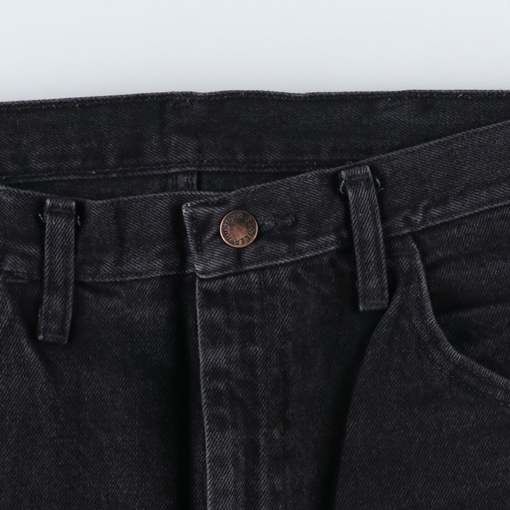 Rustler Black Denim Straight Denim Pants for Men, W34 equivalent cotton black type Vintage Second Hand