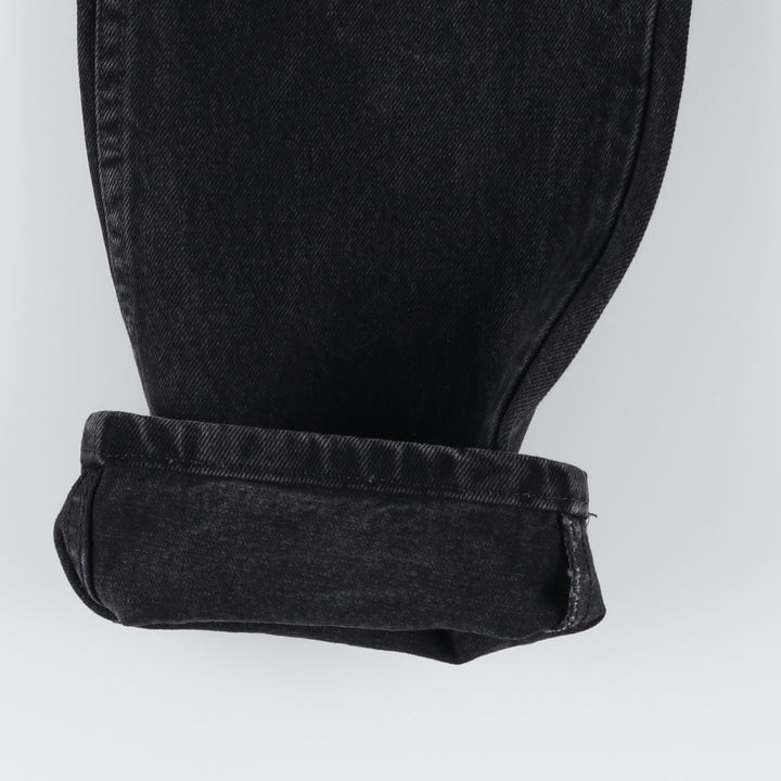 Rustler Black Denim Straight Denim Pants for Men, W34 equivalent cotton black type Vintage Second Hand