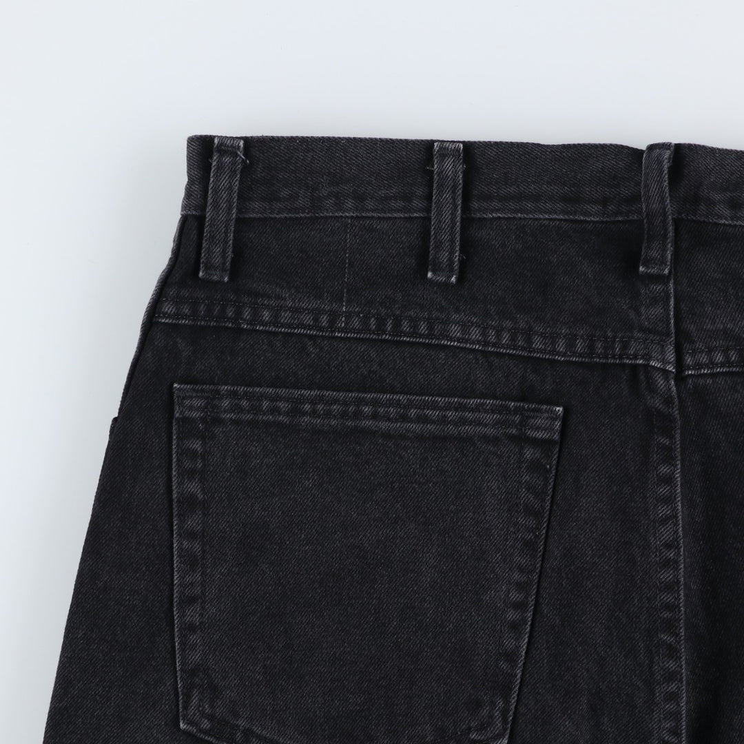 Rustler Black Denim Straight Denim Pants for Men, W34 equivalent cotton black type Vintage Second Hand