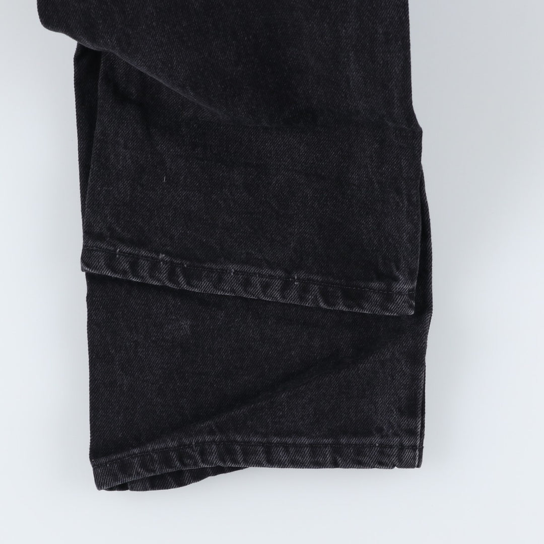 Rustler Black Denim Straight Denim Pants for Men, W34 equivalent cotton black type Vintage Second Hand