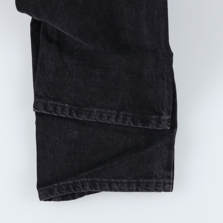 Rustler Black Denim Straight Denim Pants for Men, W34 equivalent cotton black type Vintage Second Hand