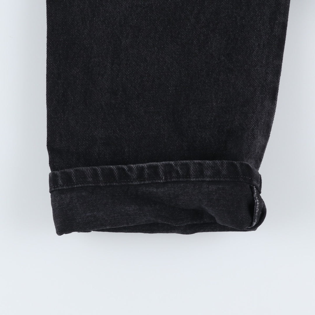 Rustler Black Denim Straight Denim Pants for Men, W34 equivalent cotton black type Vintage Second Hand