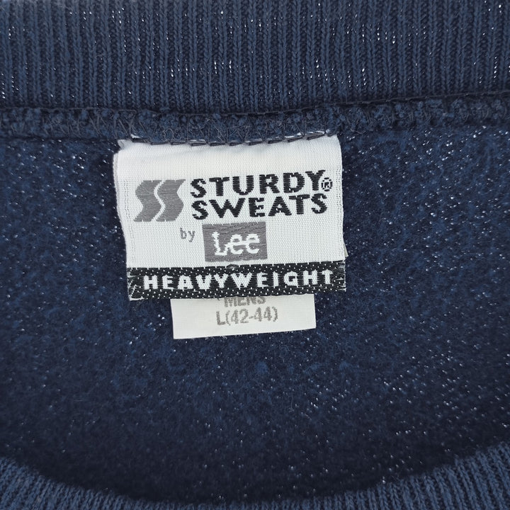 90'S Lee STURDY SWEATS Plain Blank Sweatshirt Trainer Made in USA Men's L Vintage cotton blue type Vintage Second Hand